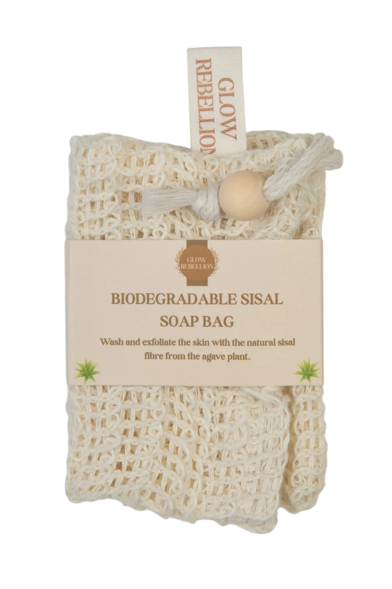 Biodegradable Sisal Soap Bag Glow Rebellion