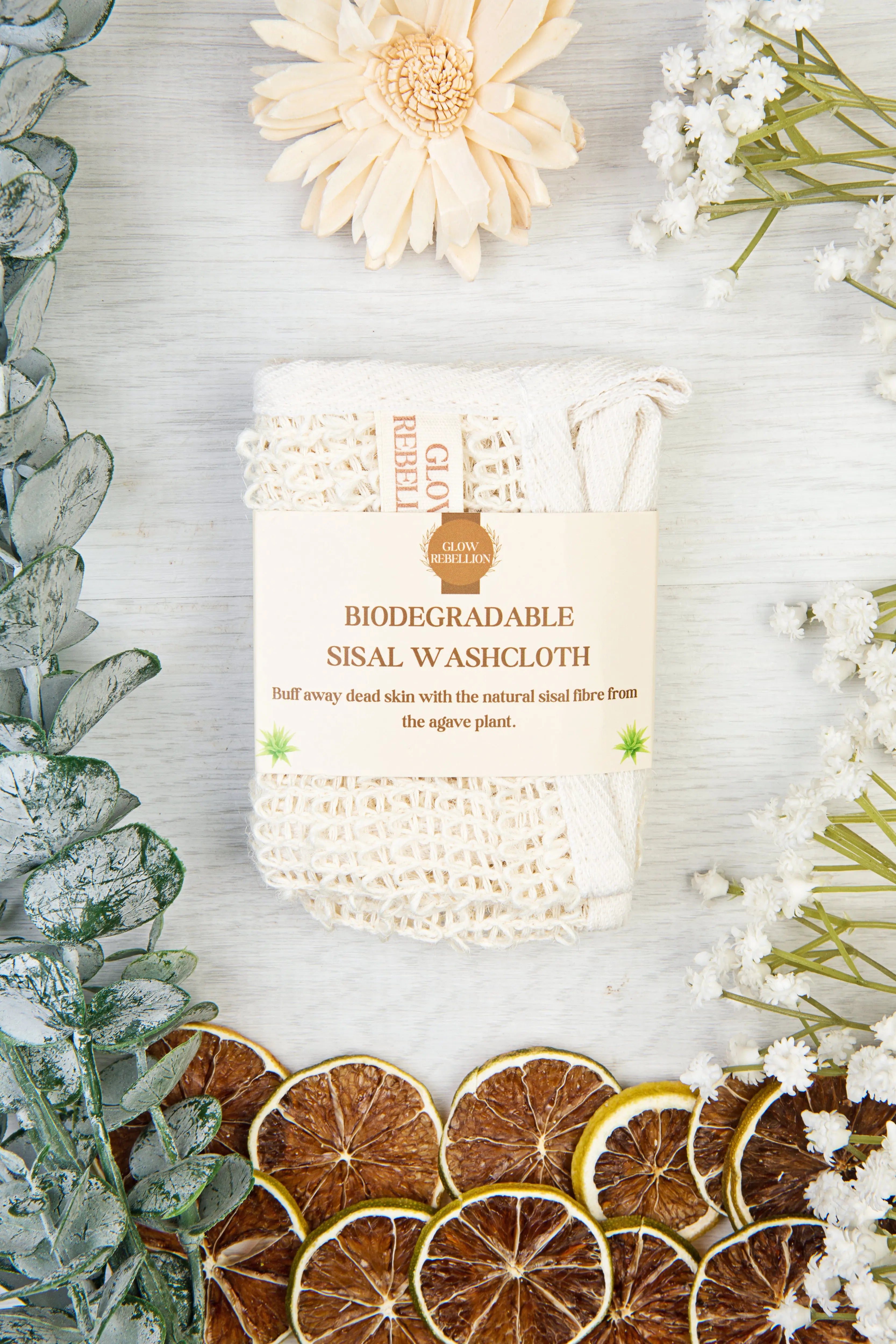 Biodegradable Sisal Washcloth Glow Rebellion