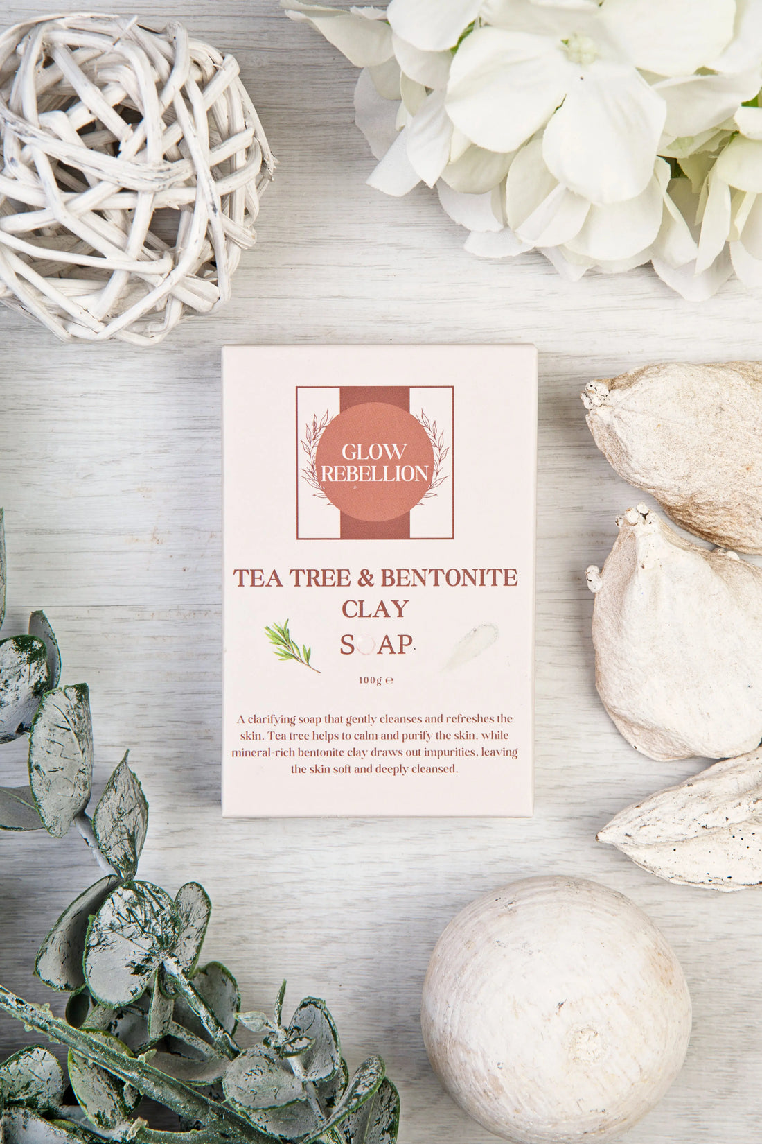 Tea Tree &amp; Bentonite Clay Soap Bar Glow Rebellion