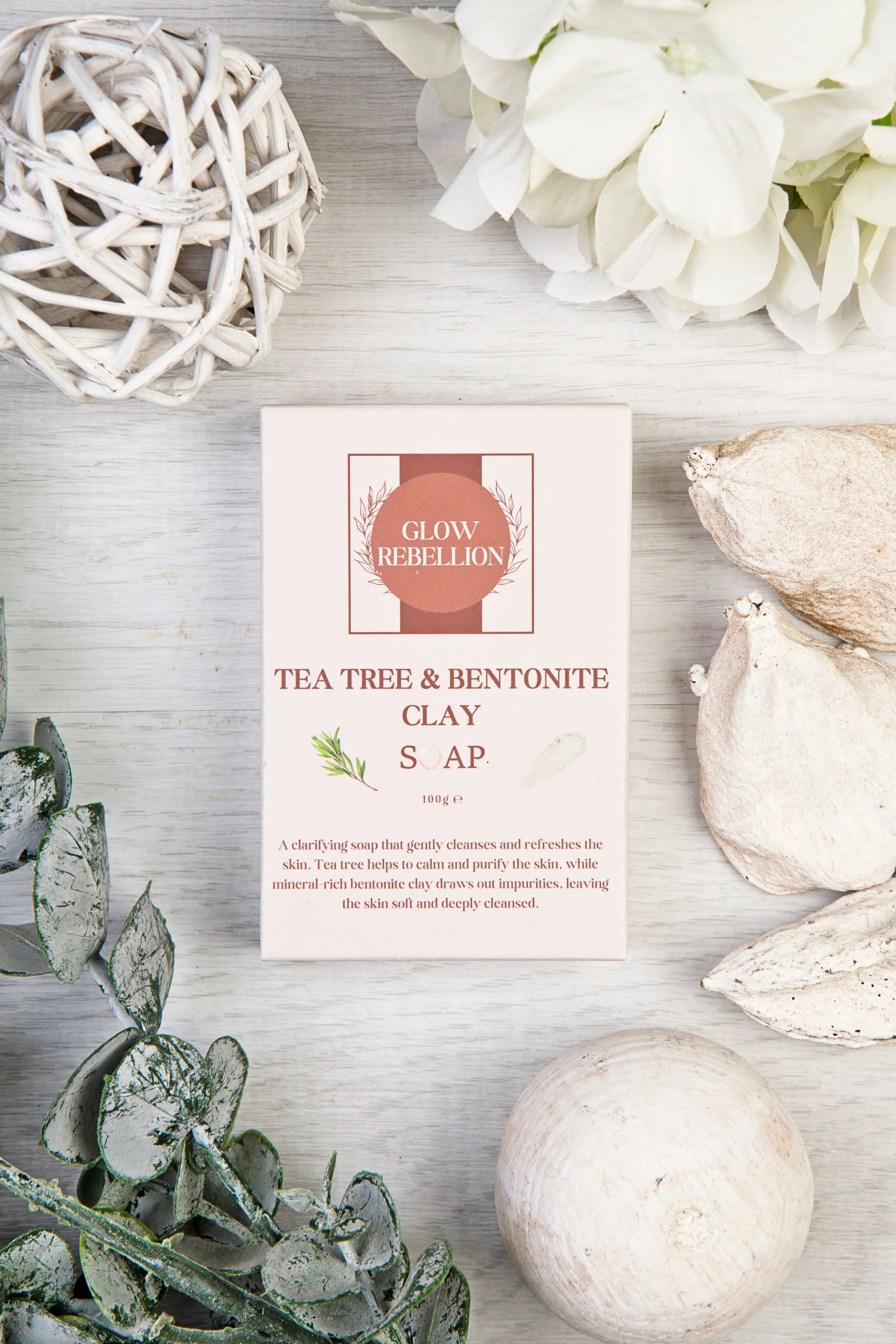 Tea Tree &amp; Bentonite Clay Soap Bar Glow Rebellion