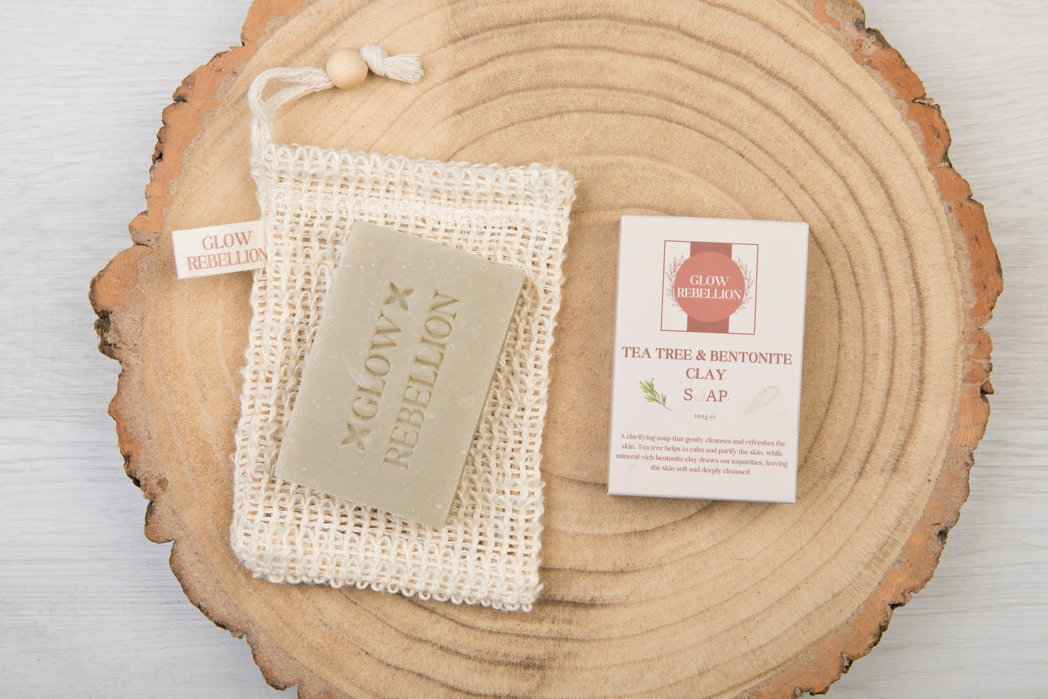 Tea Tree &amp; Bentonite Clay Soap Bar Glow Rebellion
