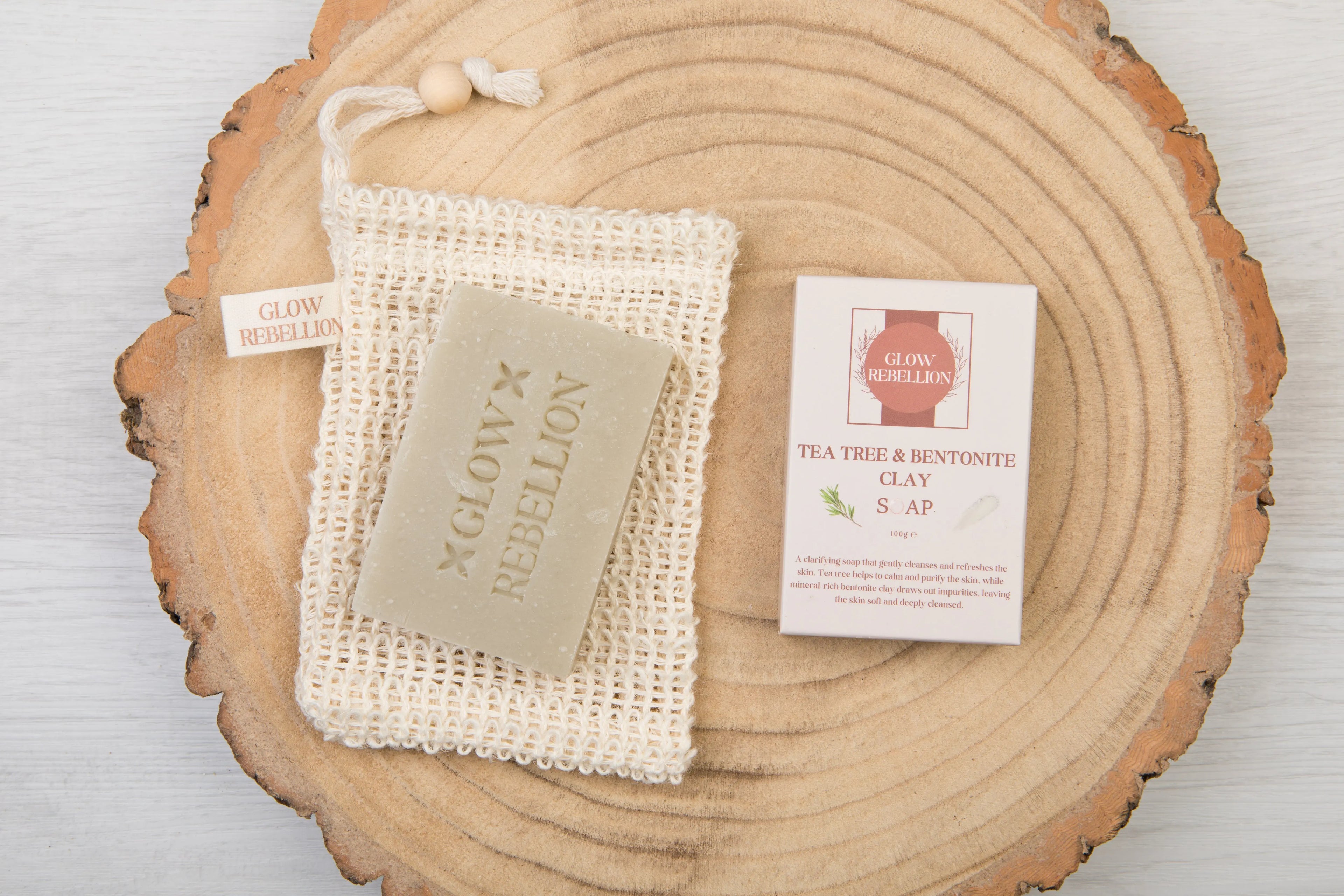 Tea Tree &amp; Bentonite Clay Soap Bar Glow Rebellion