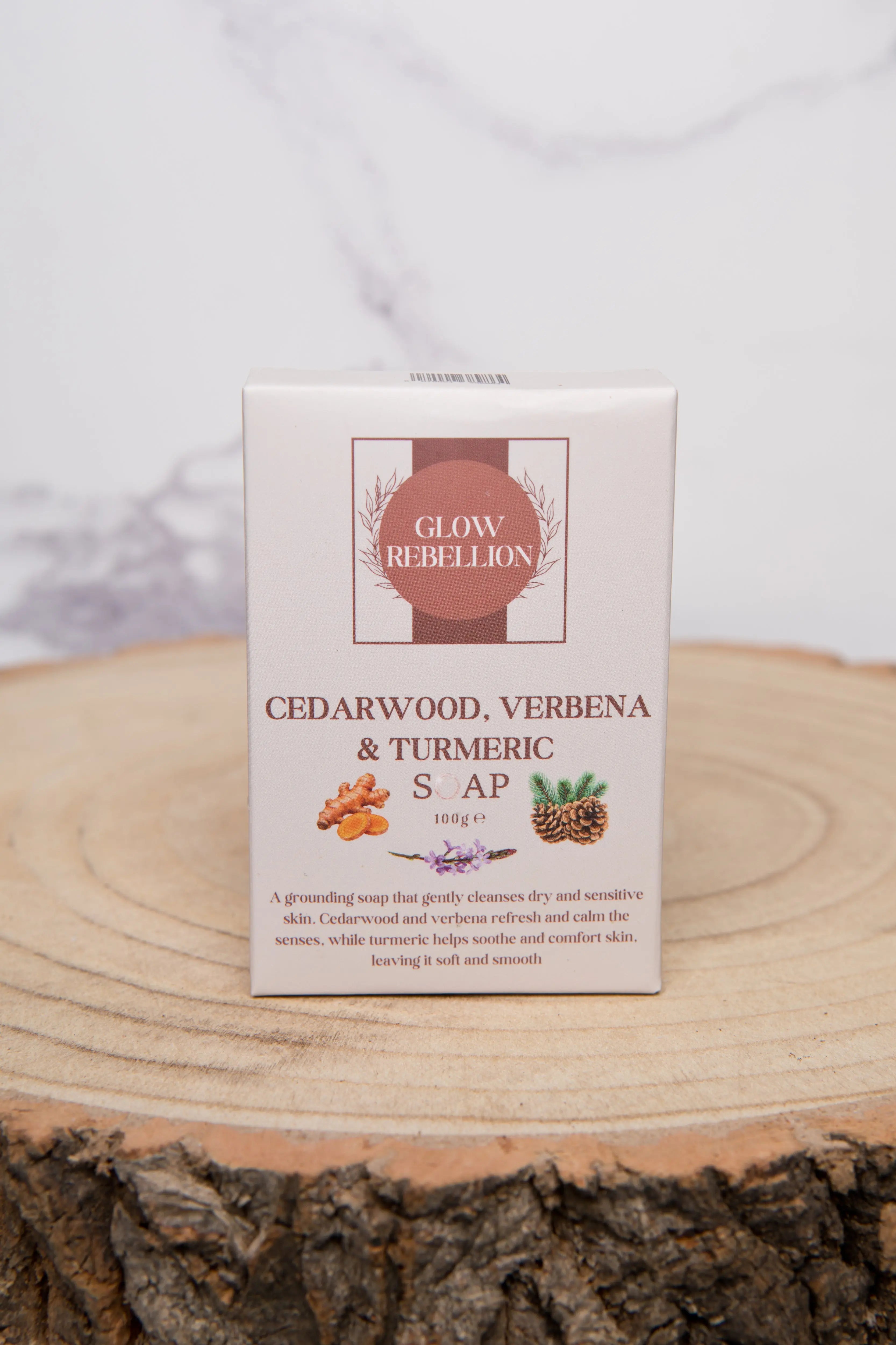Cedarwood, Verbena &amp; Turmeric  Soap Bar Glow Rebellion