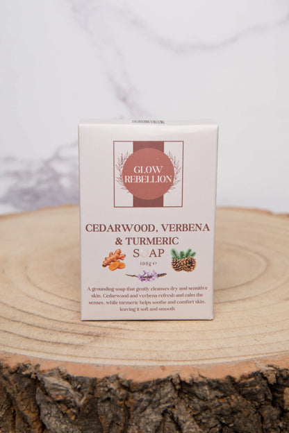 Cedarwood, Verbena &amp; Turmeric  Soap Bar Glow Rebellion