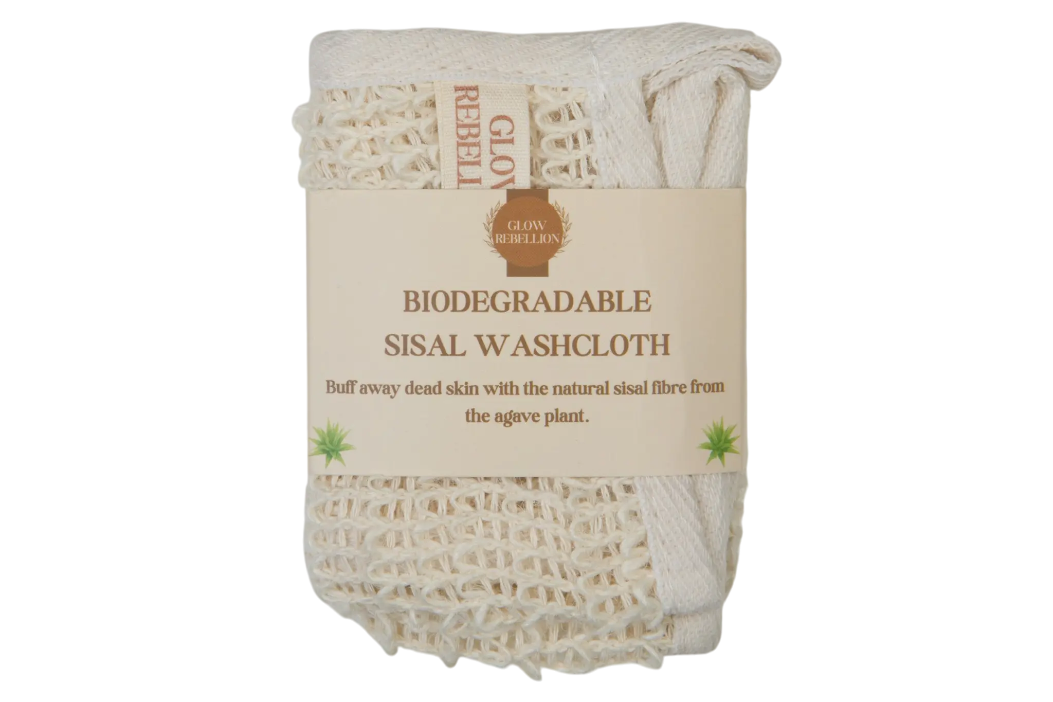 Biodegradable Sisal Washcloth Glow Rebellion