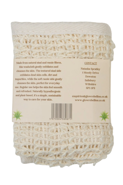 Biodegradable Sisal Washcloth Glow Rebellion