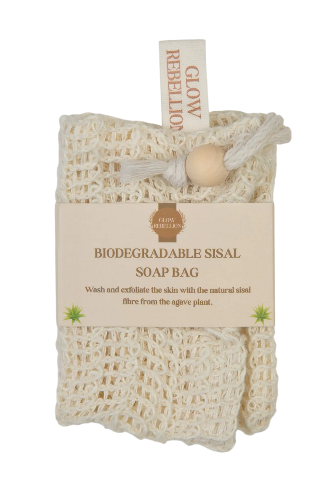 Biodegradable Sisal Soap Bag Glow Rebellion