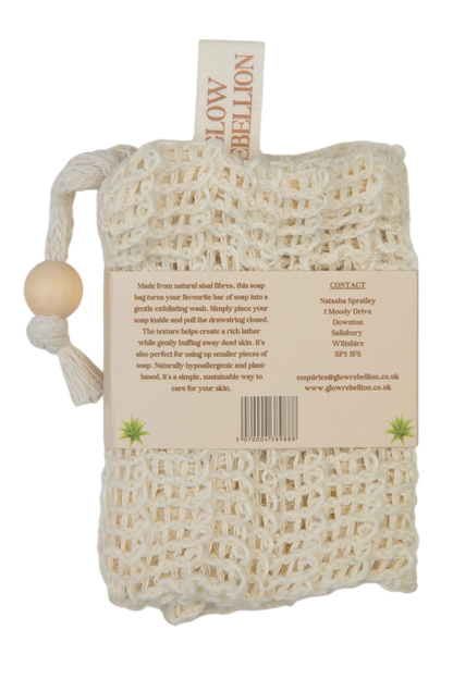 Biodegradable Sisal Soap Bag Glow Rebellion