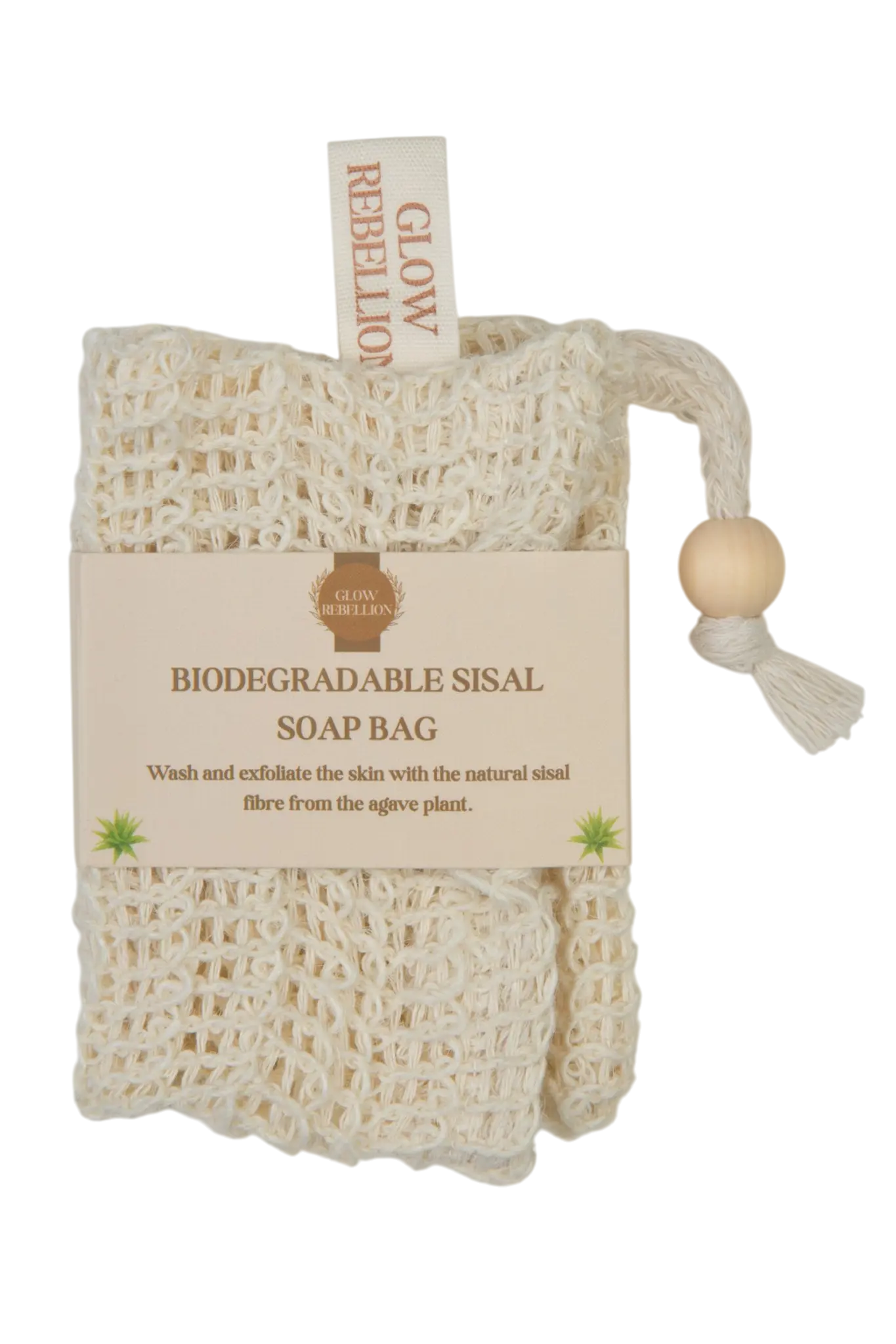Biodegradable Sisal Soap Bag Glow Rebellion
