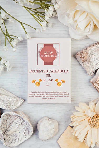 Unscented Calendula Oil Soap Bar Glow Rebellion