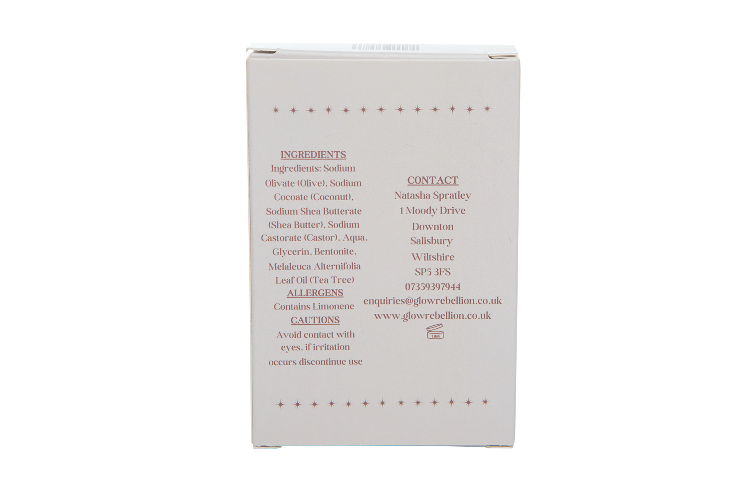 Tea Tree &amp; Bentonite Clay Soap Bar Glow Rebellion