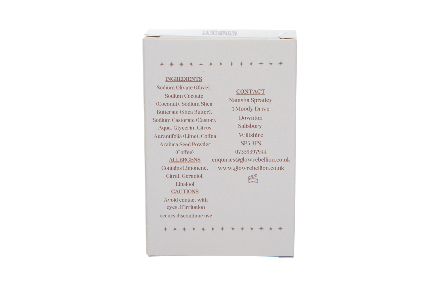 Coffee &amp; Lime Soap Bar Glow Rebellion