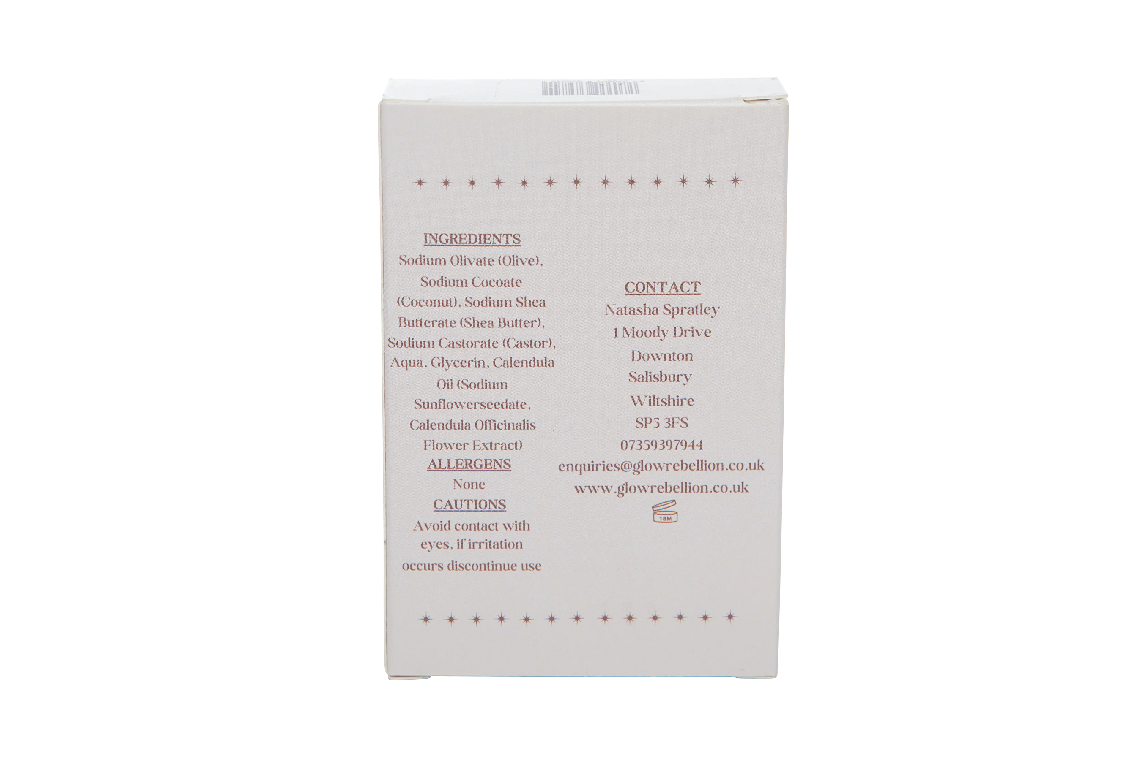 Unscented Calendula Oil Soap Bar Glow Rebellion