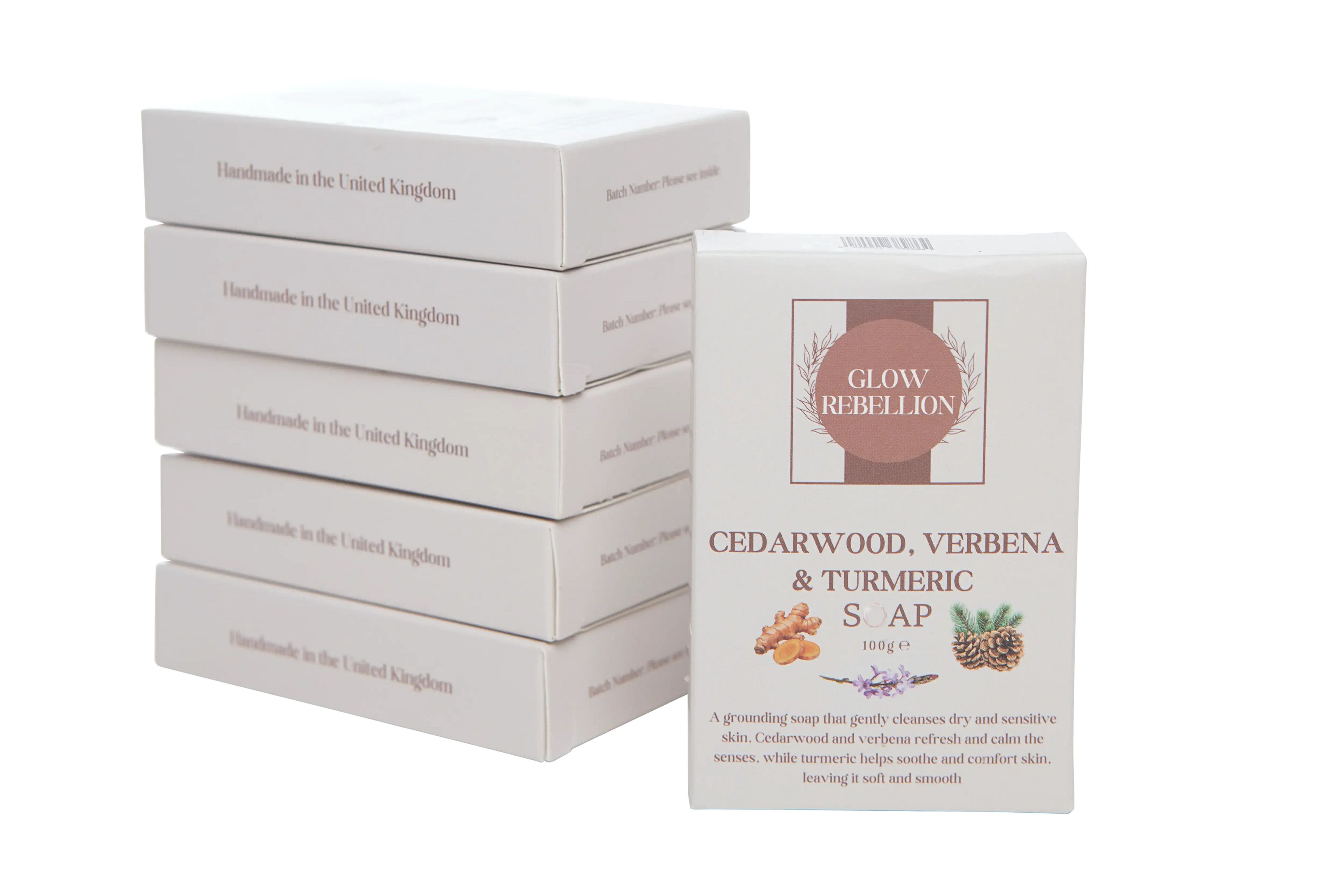 Cedarwood, Verbena &amp; Turmeric Soap Bar Glow Rebellion