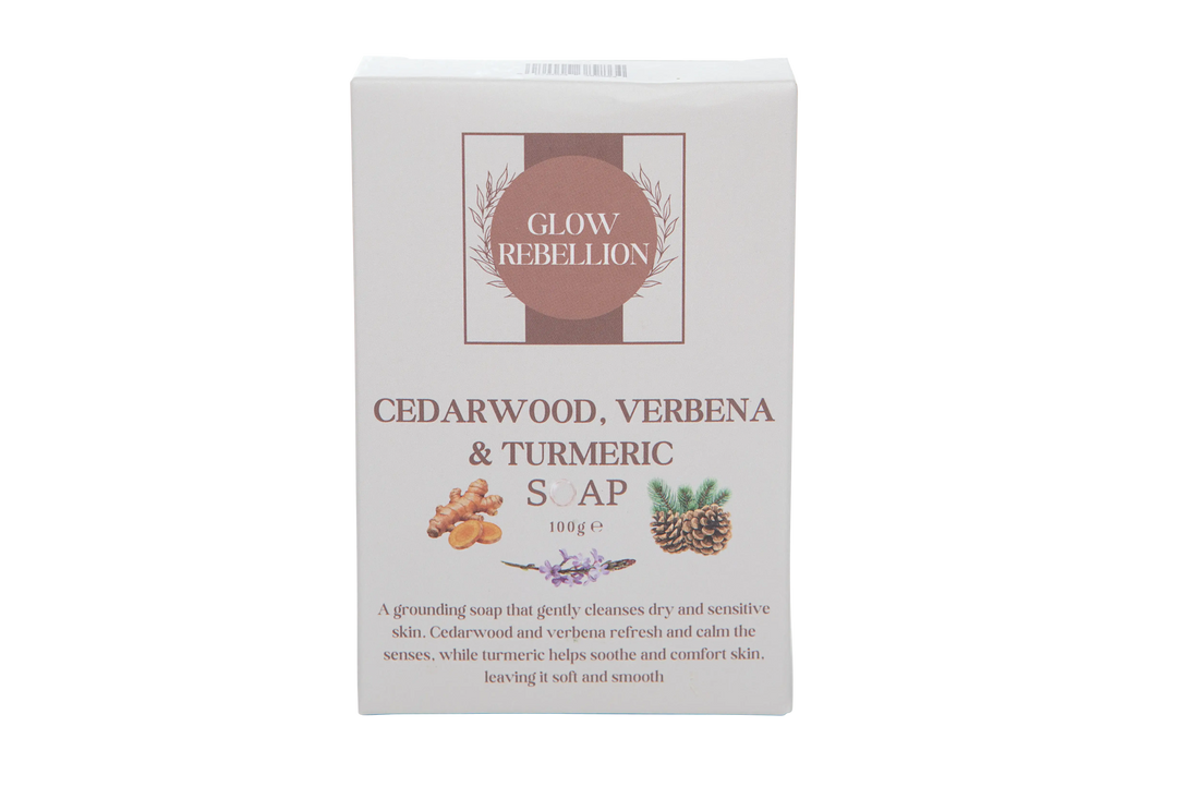 Cedarwood, Verbena &amp; Turmeric Soap Bar Glow Rebellion