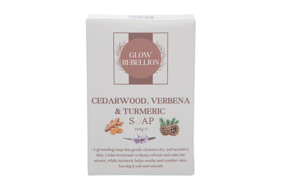 Cedarwood, Verbena &amp; Turmeric Soap Bar Glow Rebellion